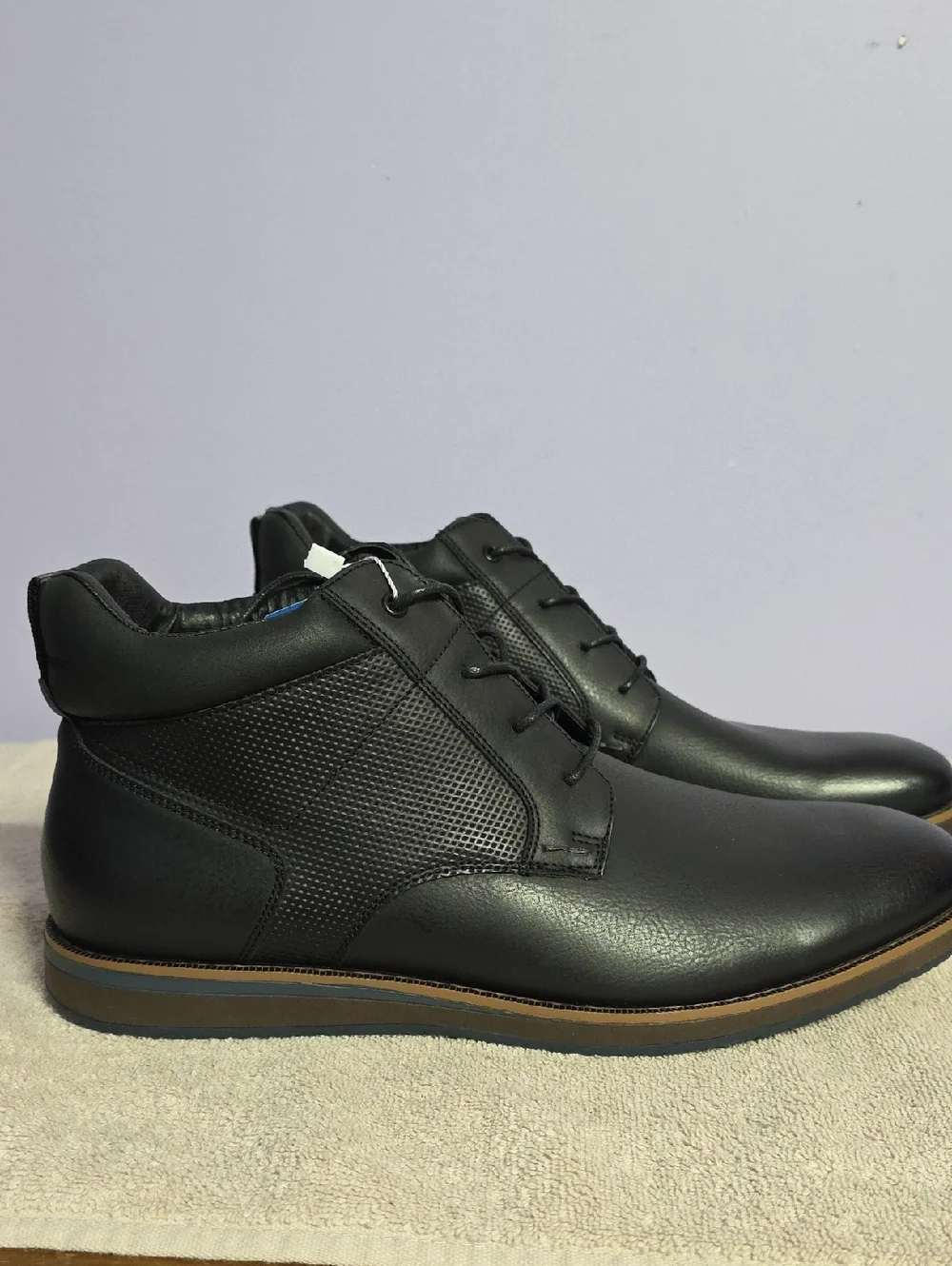 Nunn Bush Black Leather Lace-Up Oxfords
